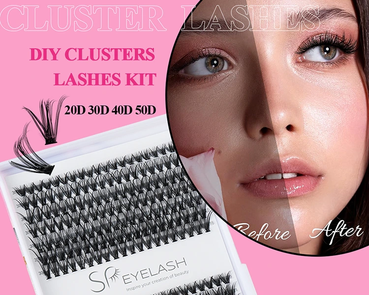 10D-100D Cluster Lashes podingstips, la oss lære sammen!