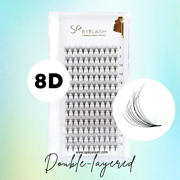 8D Double Camellia Promade fans