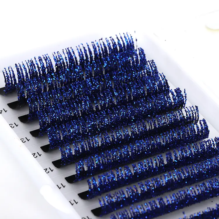 Glitter Blue Lash Extension Tray